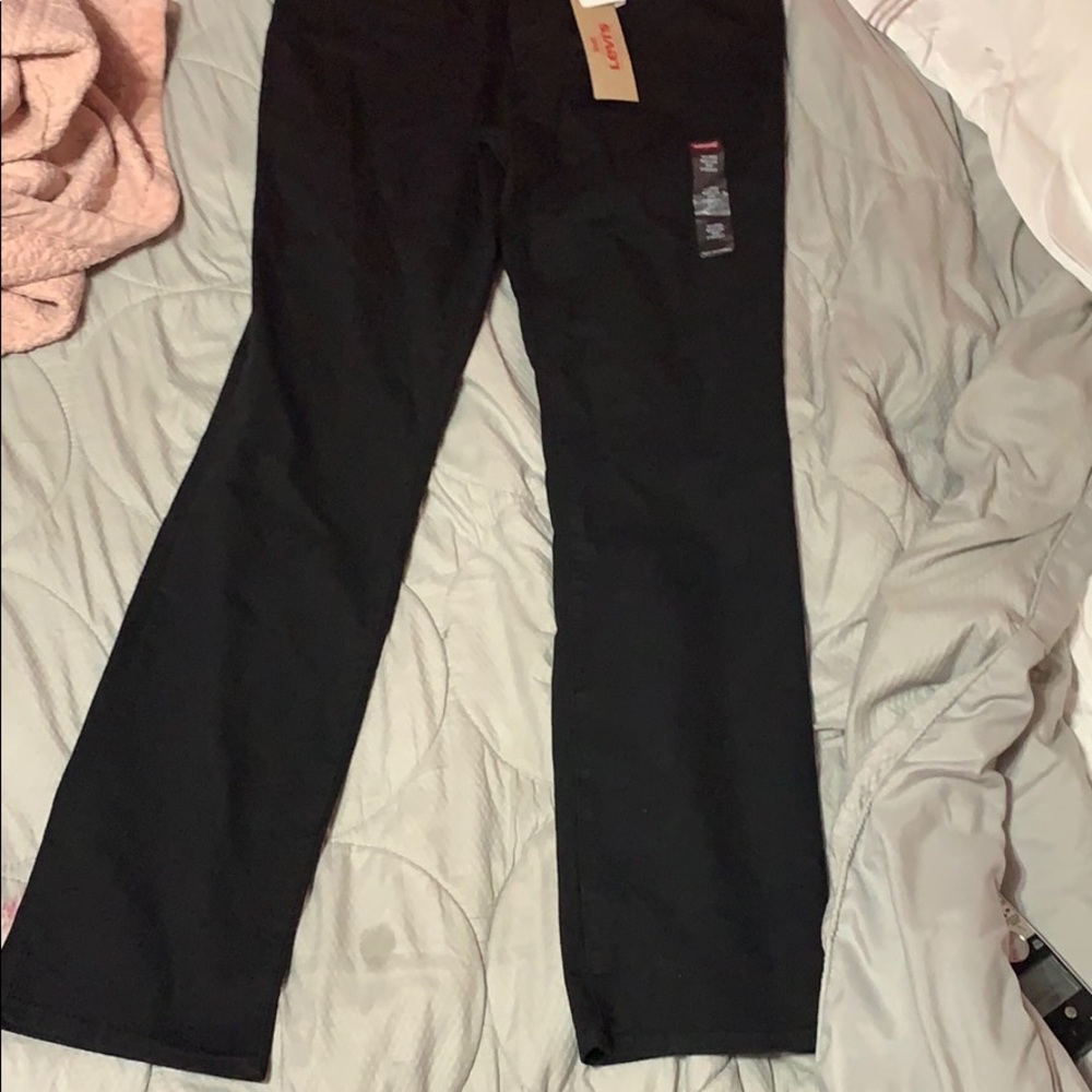 Levi’s 505 straight black jeans